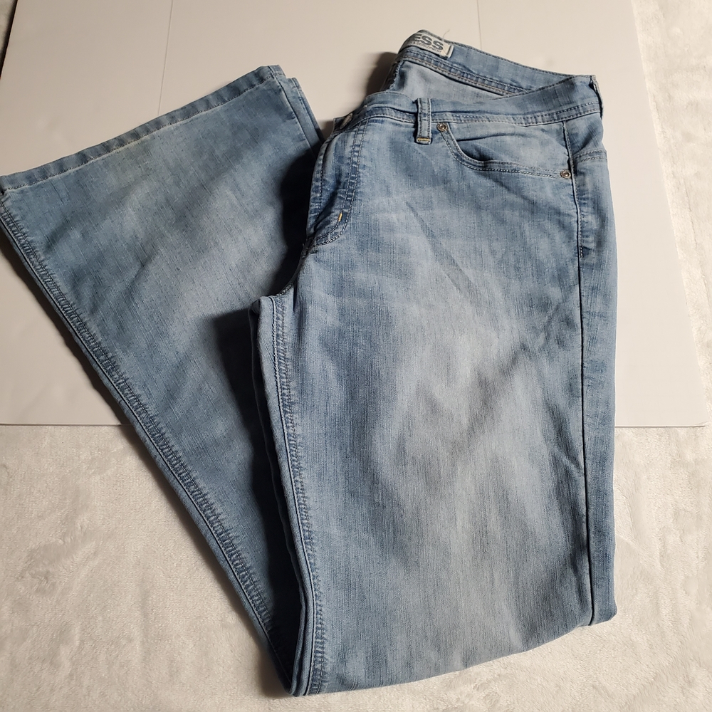 Express Light Blue Flare Jeans